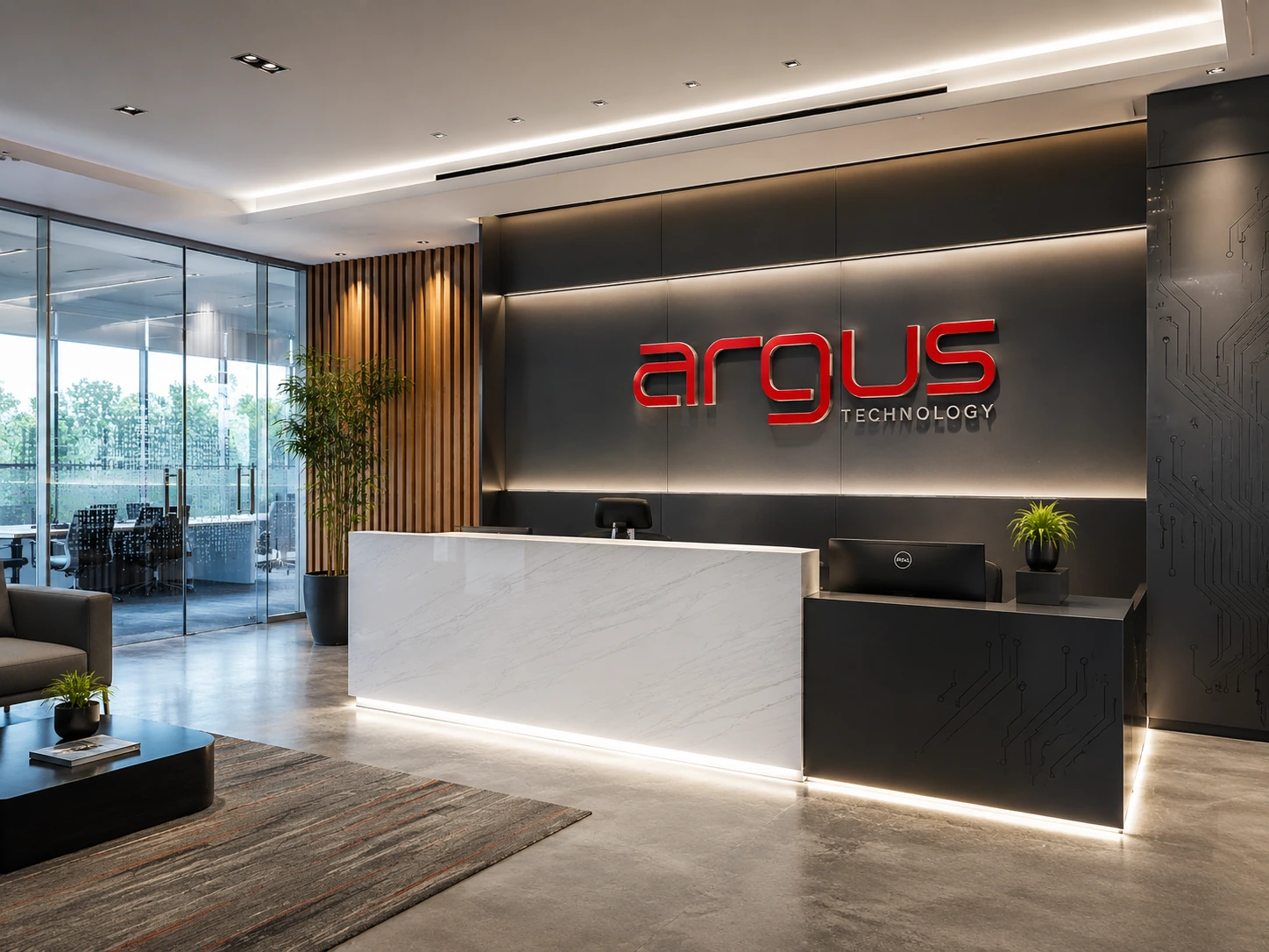 Argus office reception and front desk
