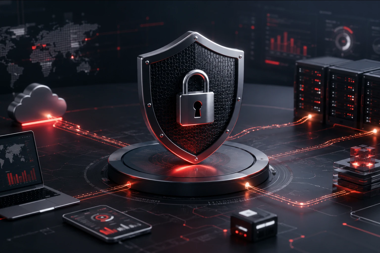 Cybersecurity analyst monitoring systems