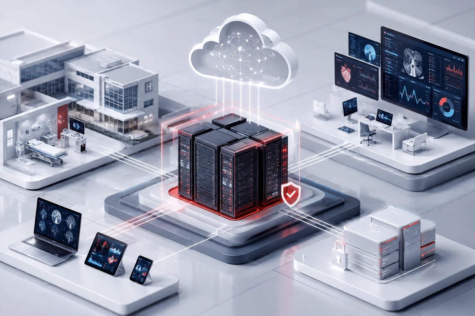 Illustrative healthcare infrastructure modernization technology design